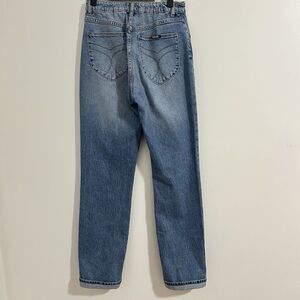Rolla’s Dusters High Rise Straight Jeans Size 30 Aussie Blue G'day Mate Elastic